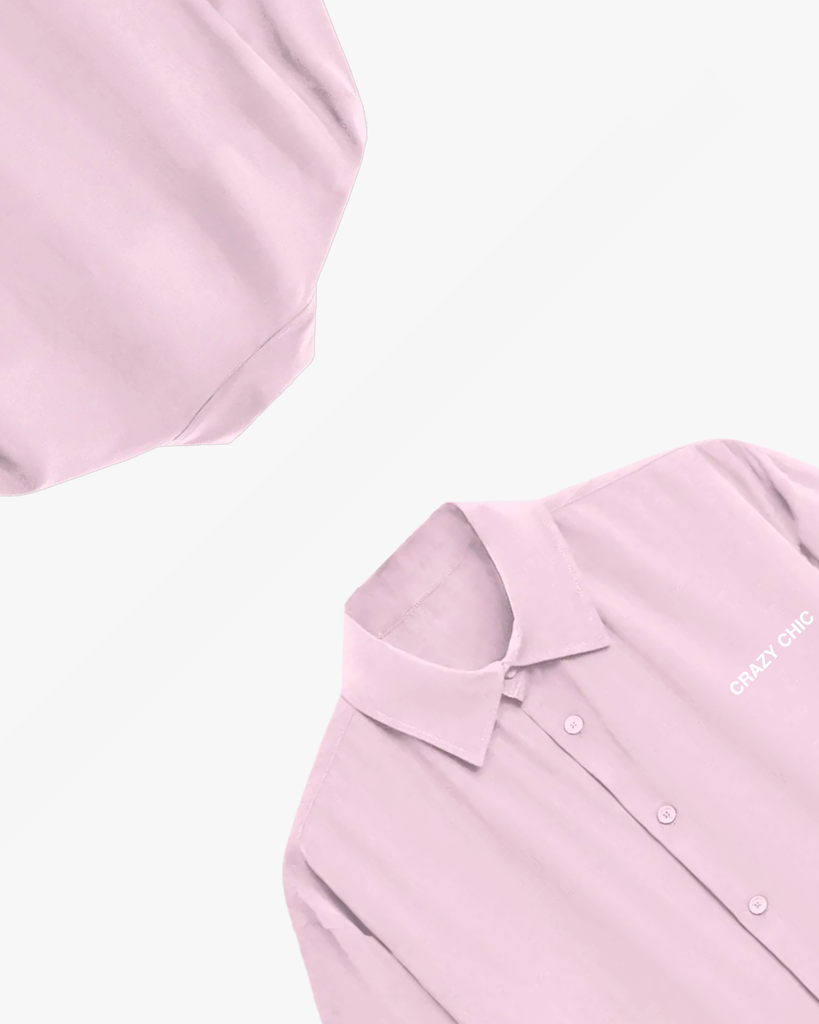 Men's Baby Pink Oversized Shirt