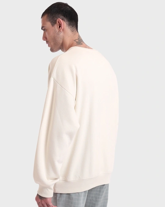 Men's White Oversized Sweatshirt