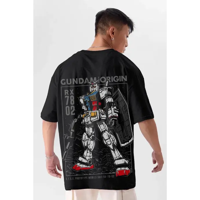 Everyday Oversized Tee - Gundam Origin (Black)