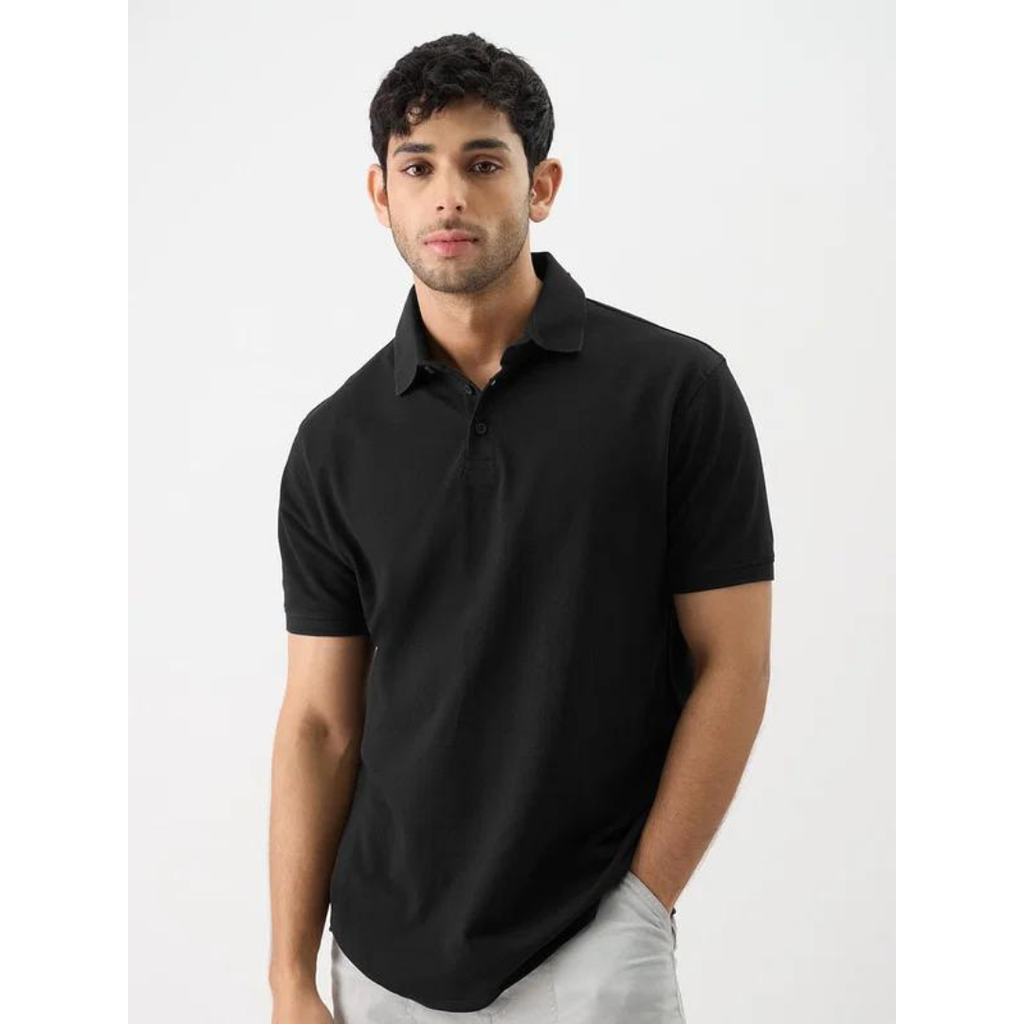 Men's Black Polo T-shirt