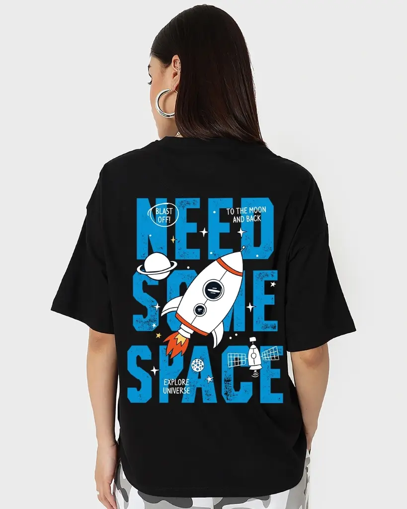 Women's Black Space X T-shirt