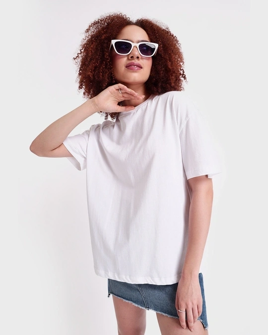 Women's White Oversized T-shirt