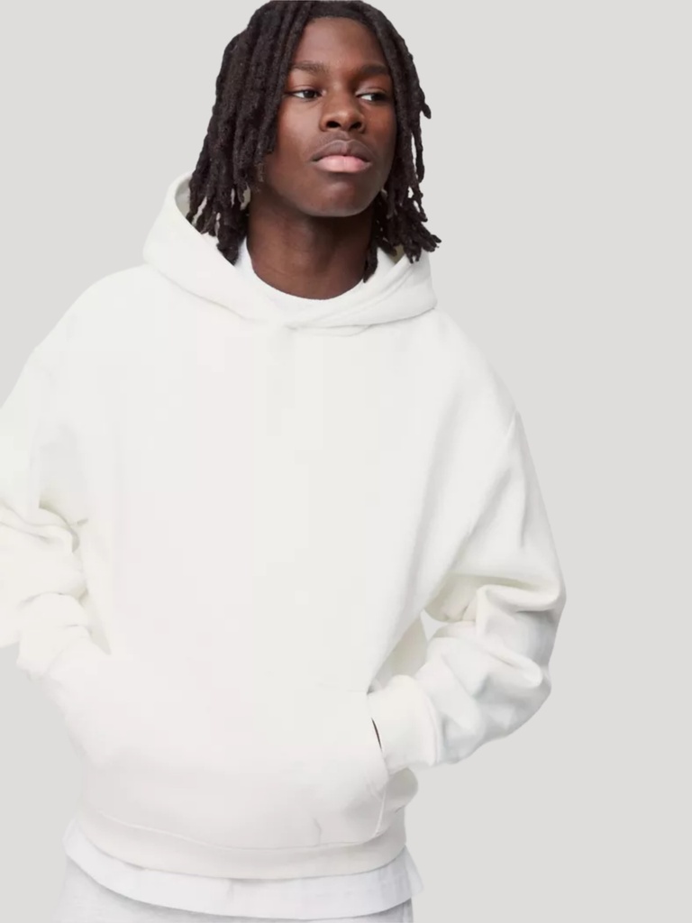 Men's White Oversized Hoodie